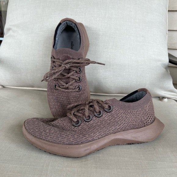 allbirds Shoes - Allbirds Dark Mauve Women’s Knit Lace-Up Sneakers